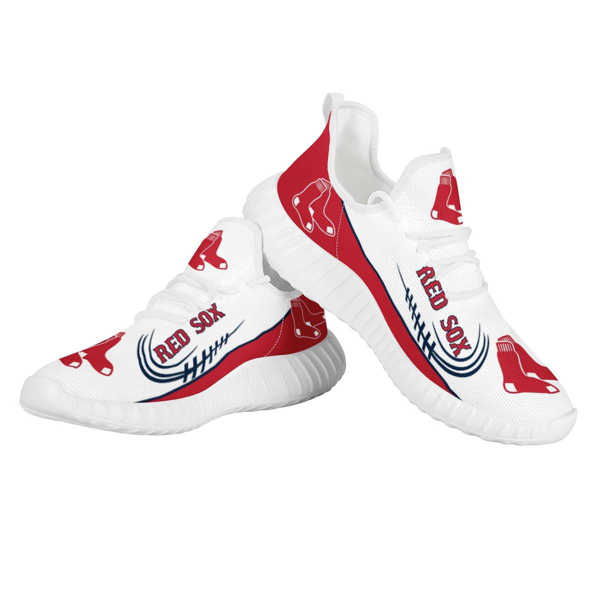 Women's Boston Red Sox Mesh Knit Sneakers/Shoes 001
